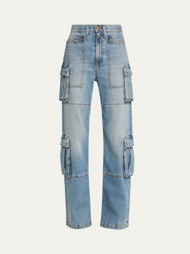 Ramy Brook Light Wash Giana Cargo Jeans Size 29